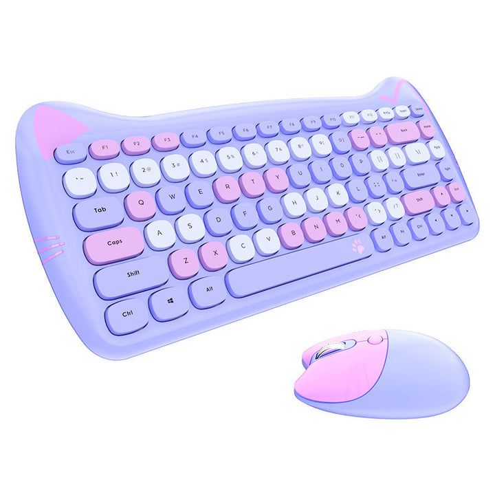 Cute Themed Wireless Keyboard and Mouse Set Stornfield