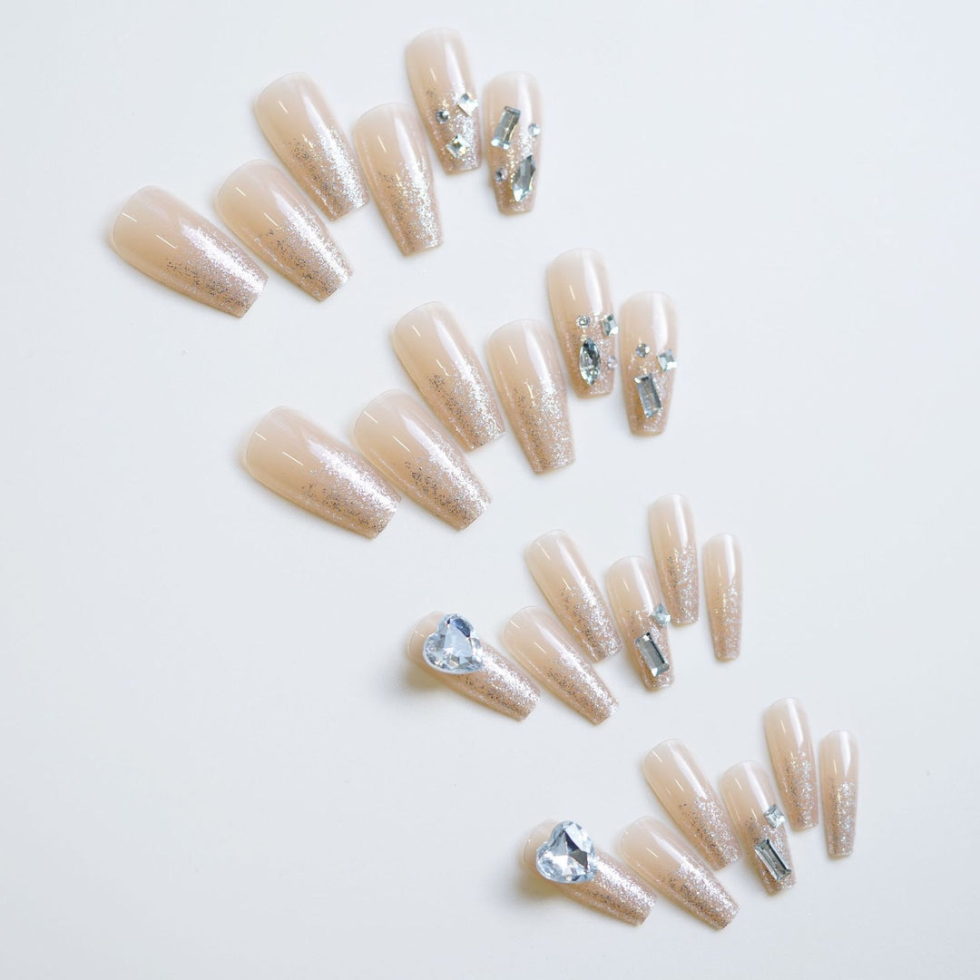 Sparkling Rhinestone Press-On Nail Set Stornfield