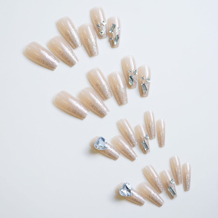 Sparkling Rhinestone Press-On Nail Set Stornfield