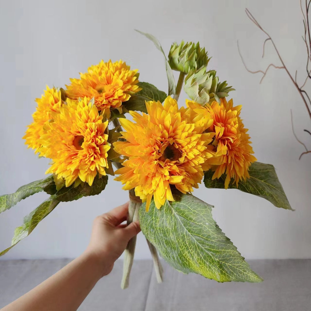 Lifelike Sunflower Bouquet