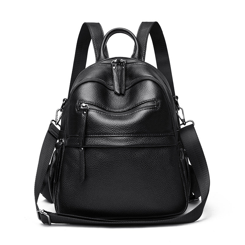 Multi-Functional Textured Leather Backpack Stornfield