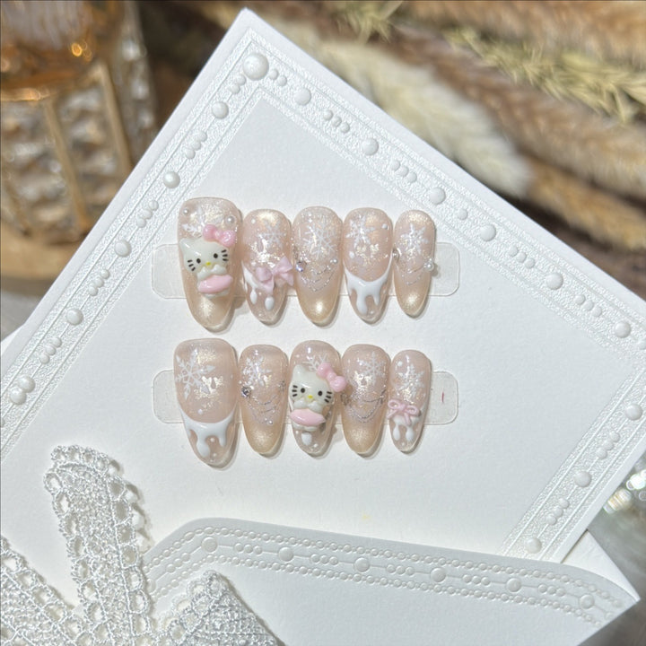 Decorative Themed Press-On Nail Art Set Stornfield