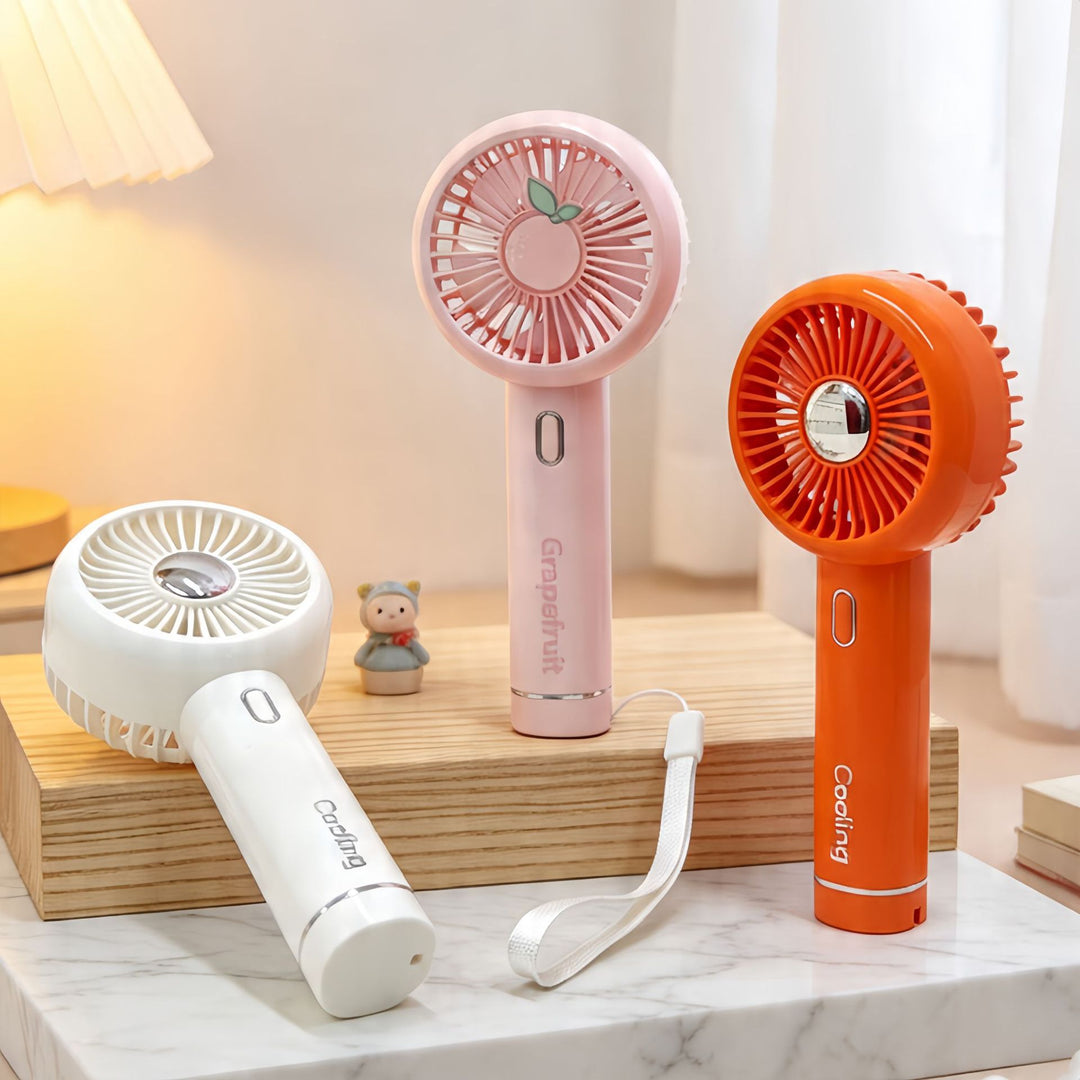 Women Portable Hand Fan with USB Charging Function and Innovative Design Stornfield