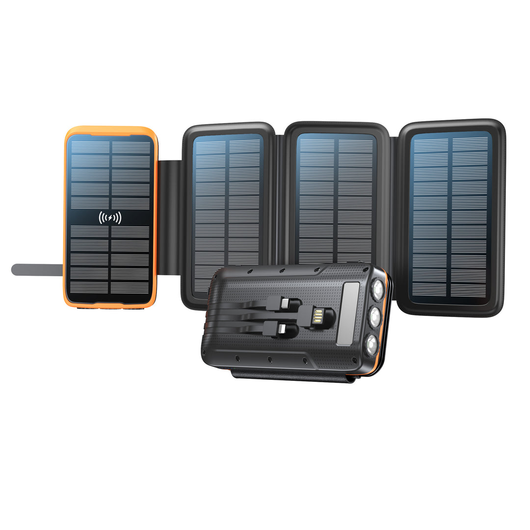Solar Power Bank with Wireless Charging Function by Stornfield