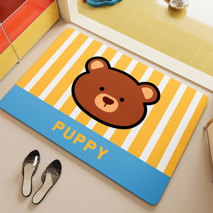 Cute Cartoon Animal-Themed Floor Mat