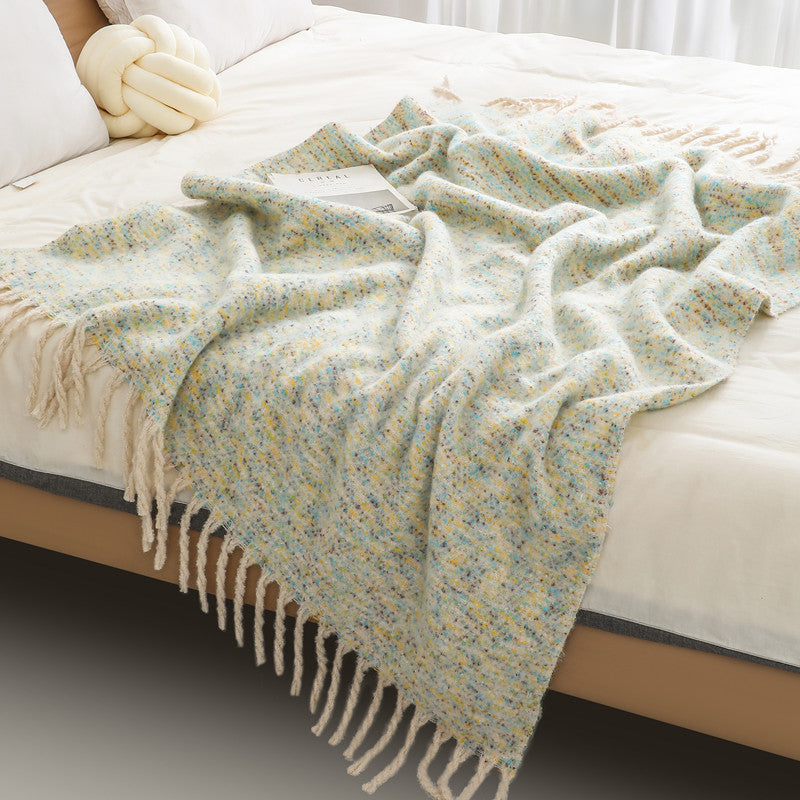 Ladies elegant and cozy blanket with fringes Stornfield