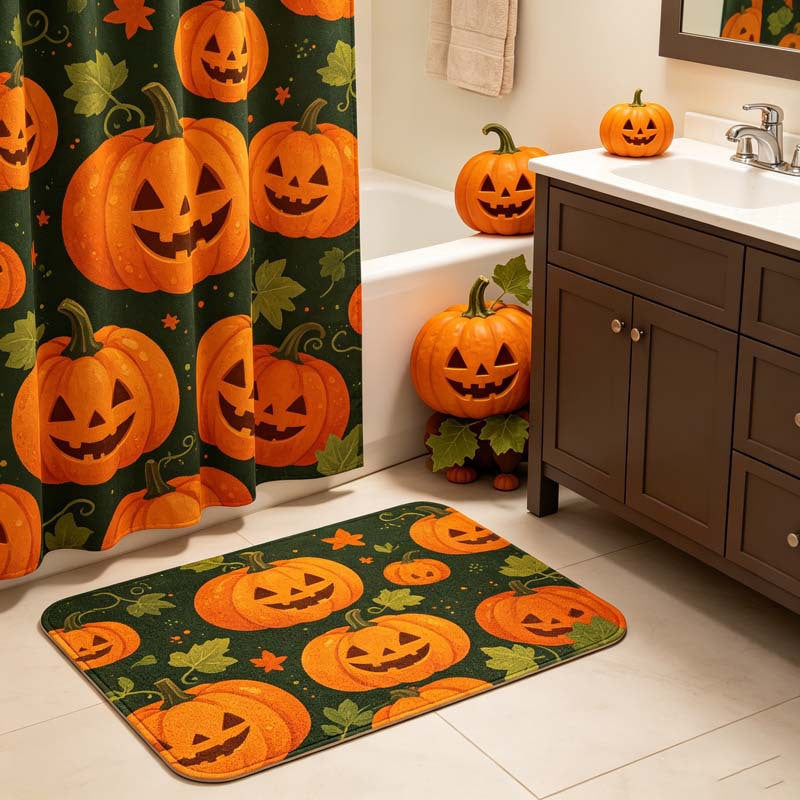 Halloween-Themed Soft Bath Mat for Bathroom