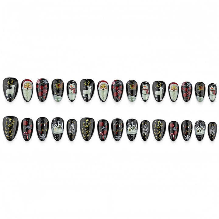 Festive artificial nail set with Christmas motifs Stornfield