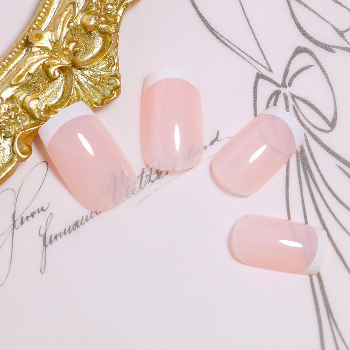 Elegant French Tip Press-On Nails Set Stornfield