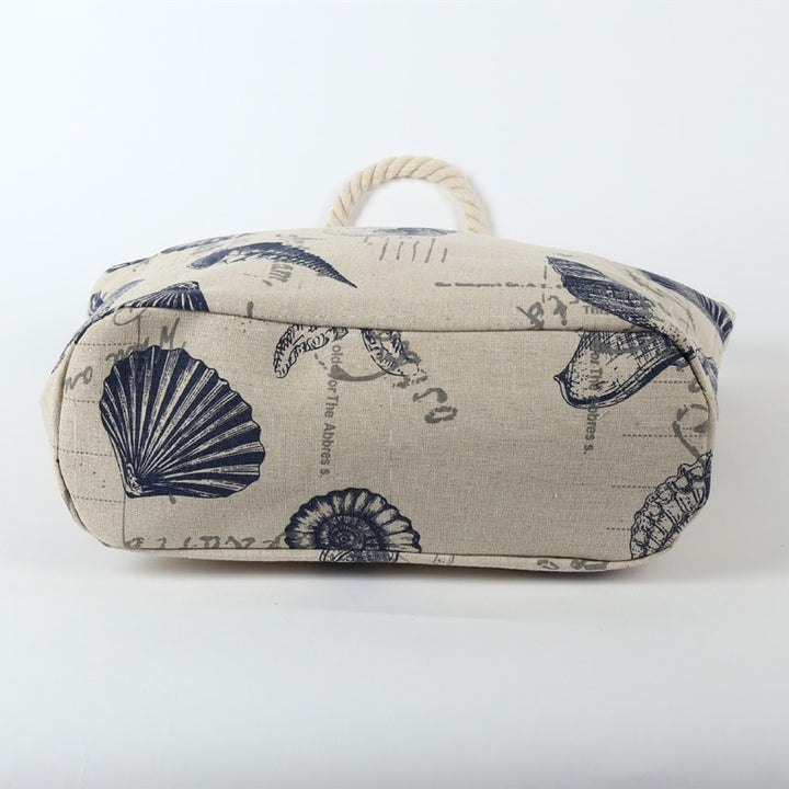 Beach bag in maritime design with sturdy rope handles Stornfield