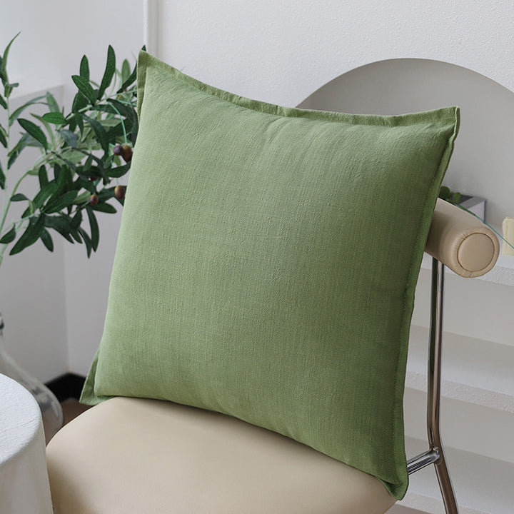Square pillowcase made of soft linen-cotton blend with hotel-like appearance and hidden zipper Stornfield