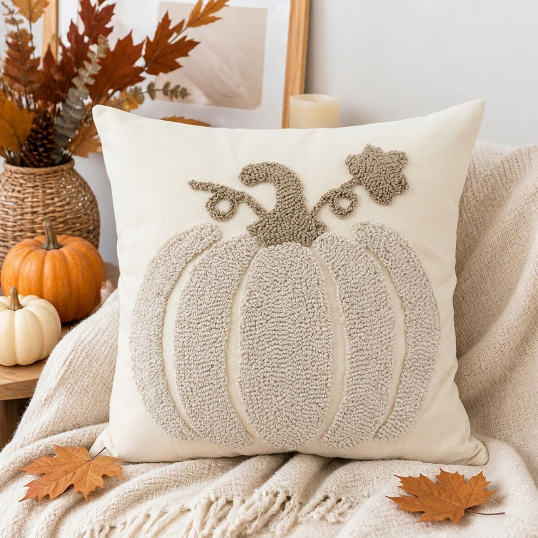Decorative Cushion with Pumpkin Pattern