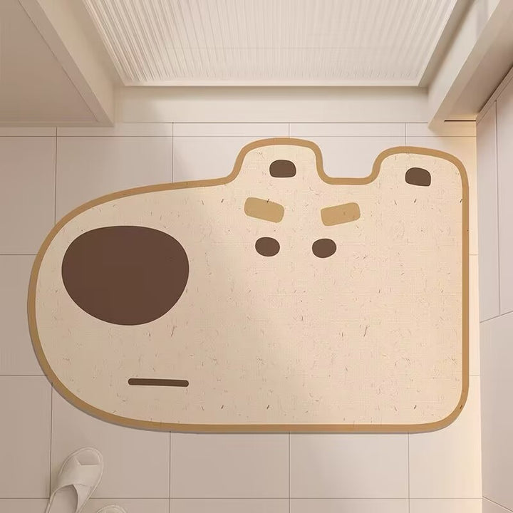 Cute Hippo-Shaped Bath Mat