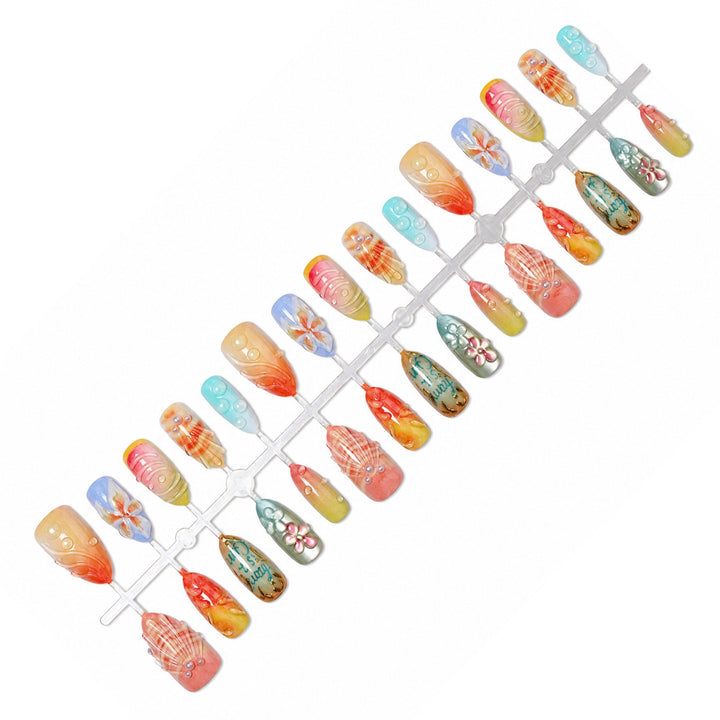 Nail art set with floral and creative designs Stornfield