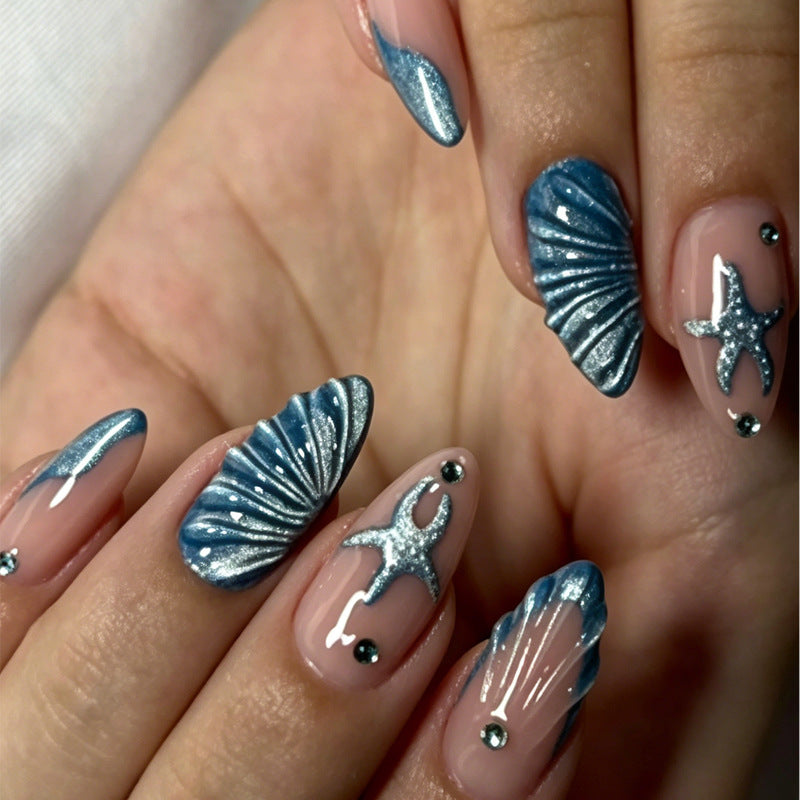 Artistic Nail Design Set with Oceanic Elements Stornfield