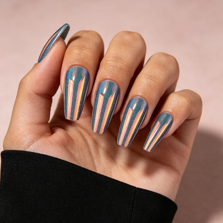 Glossy Long Stiletto Press-On Nails Stornfield