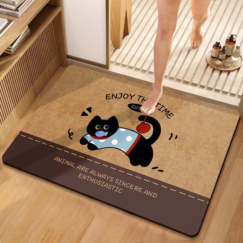 Cute Dog-Themed Decorative Bathroom Mat