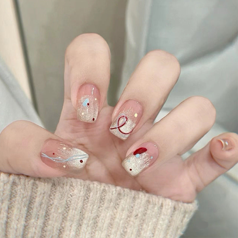 Artificial nails in elegant glitter pattern Stornfield
