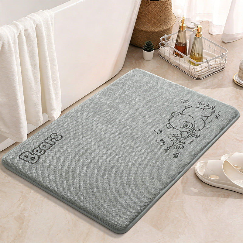 Cute Illustrated Bath Mat