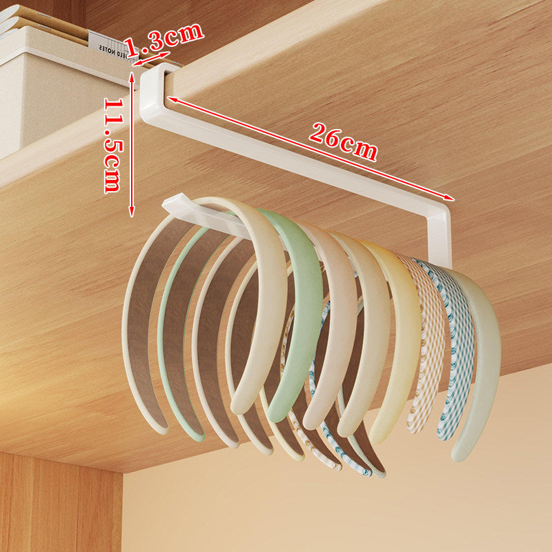 Under-Shelf Headband and Earring Organizer Rack