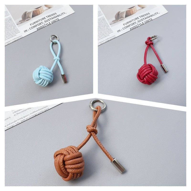 Stylish Knotted Leather Keychain Stornfield