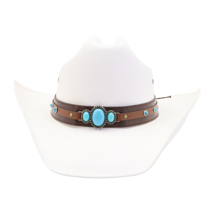 Turquoise Straw Western Hat | Stornfield
