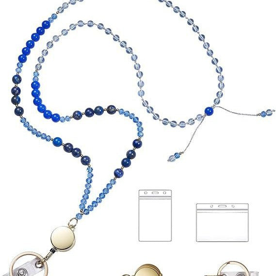 Beaded Eyewear Lanyard with Retractable Clip Stornfield