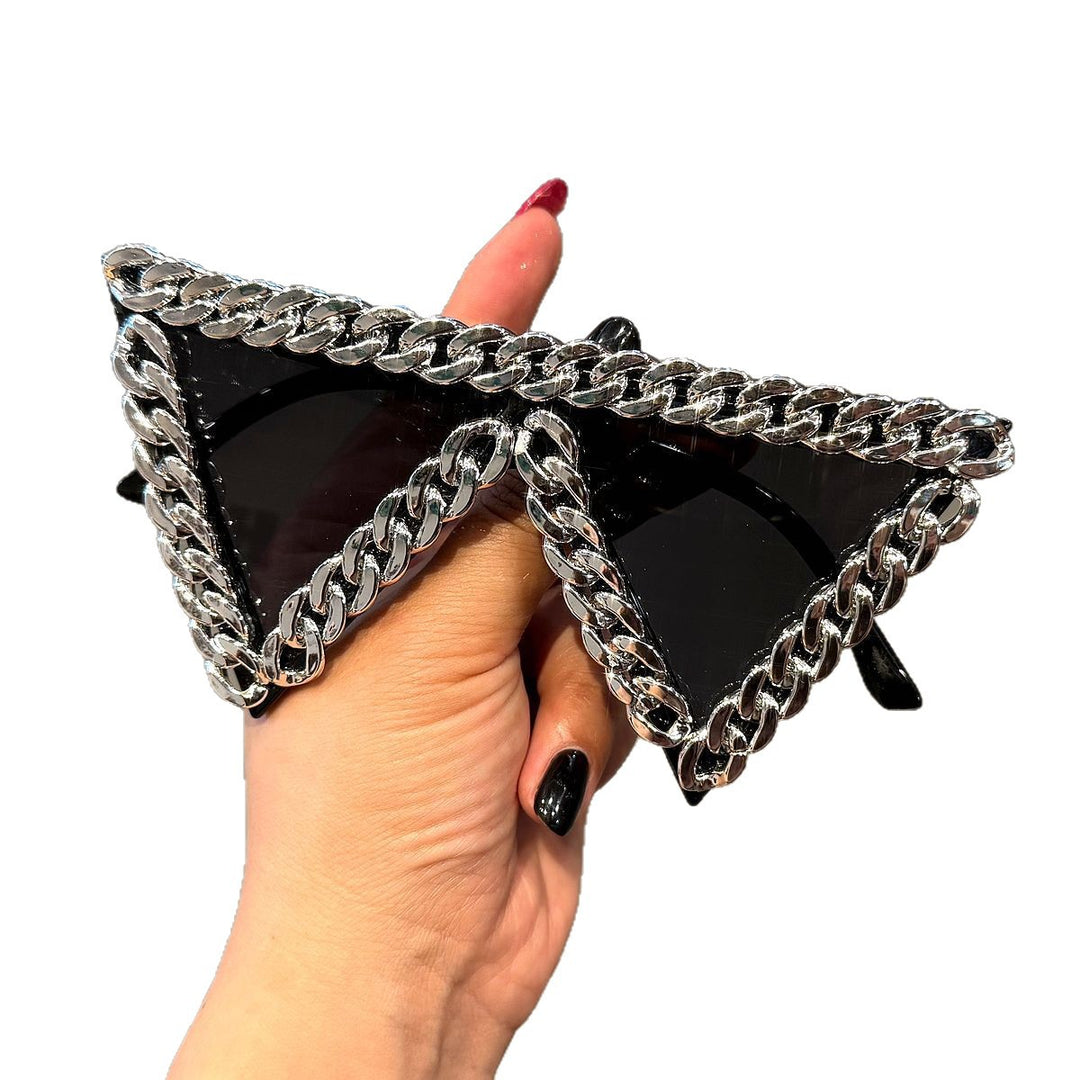 Women's trendy sunglasses with striking chain frame Stornfield