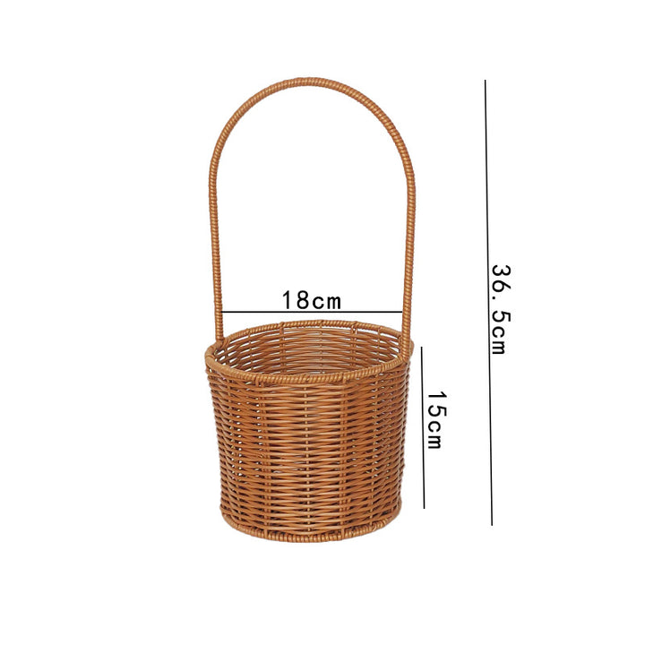 Handcrafted Wicker Storage Basket with Handle Stornfield