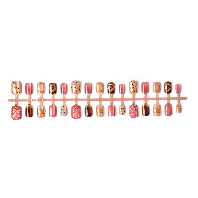 Artistic Textured Press-On Nail Set Stornfield