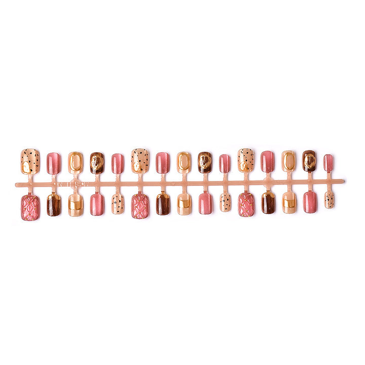 Artistic Textured Press-On Nail Set Stornfield