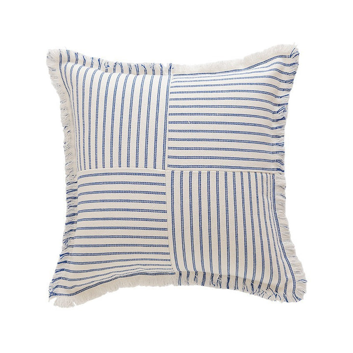 Striped Fringe Decorative Pillow