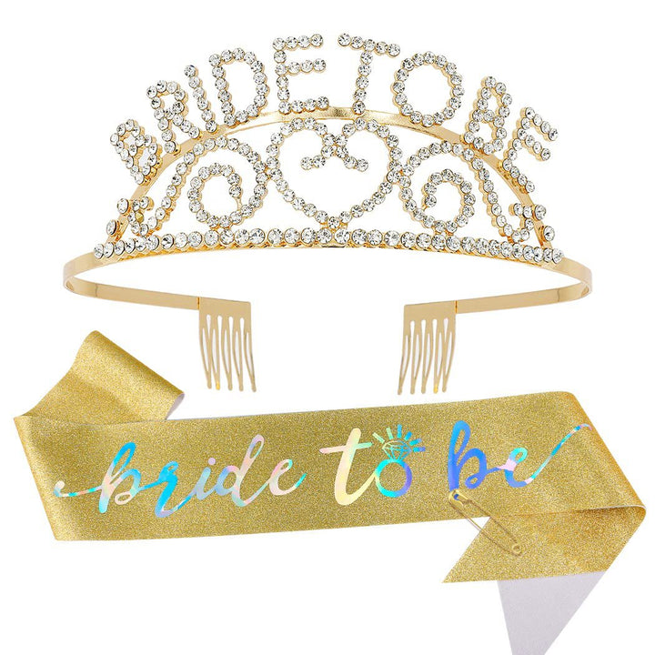 Women's Glittering Tiara with Heart Motifs Stornfield