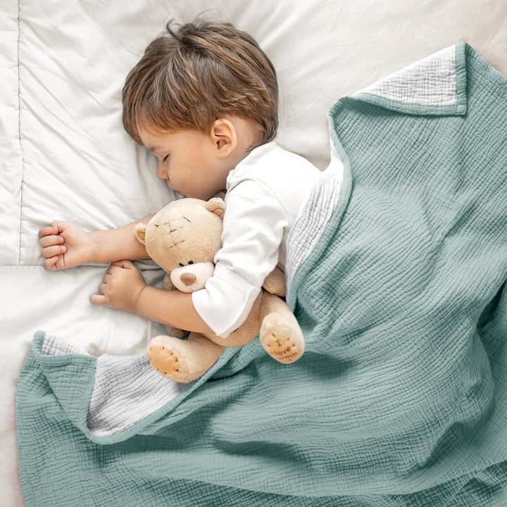 Ultra-Soft Reversible Muslin Throw Blanket Stornfield