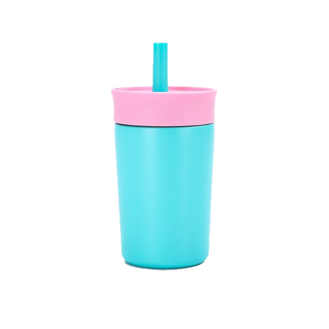 Women insulated coffee cup with integrated straw Stornfield
