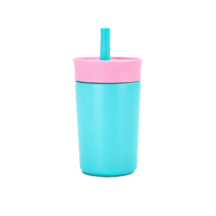 Women insulated coffee cup with integrated straw Stornfield