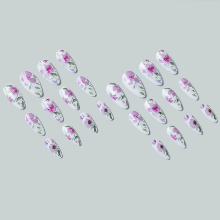 Floral Watercolor Nail Art Kit