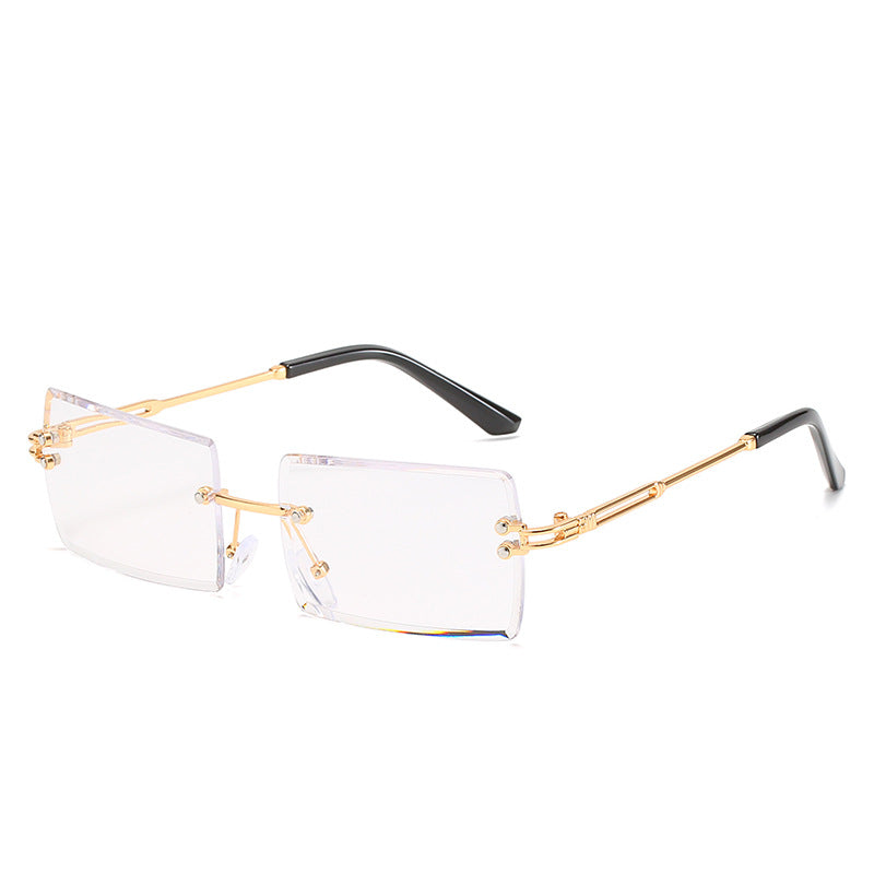 Women's stylish sunglasses with unique rectangular frame and sparkling details Stornfield
