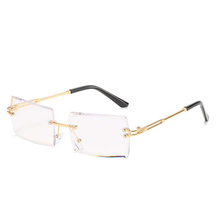 Women's stylish sunglasses with unique rectangular frame and sparkling details Stornfield
