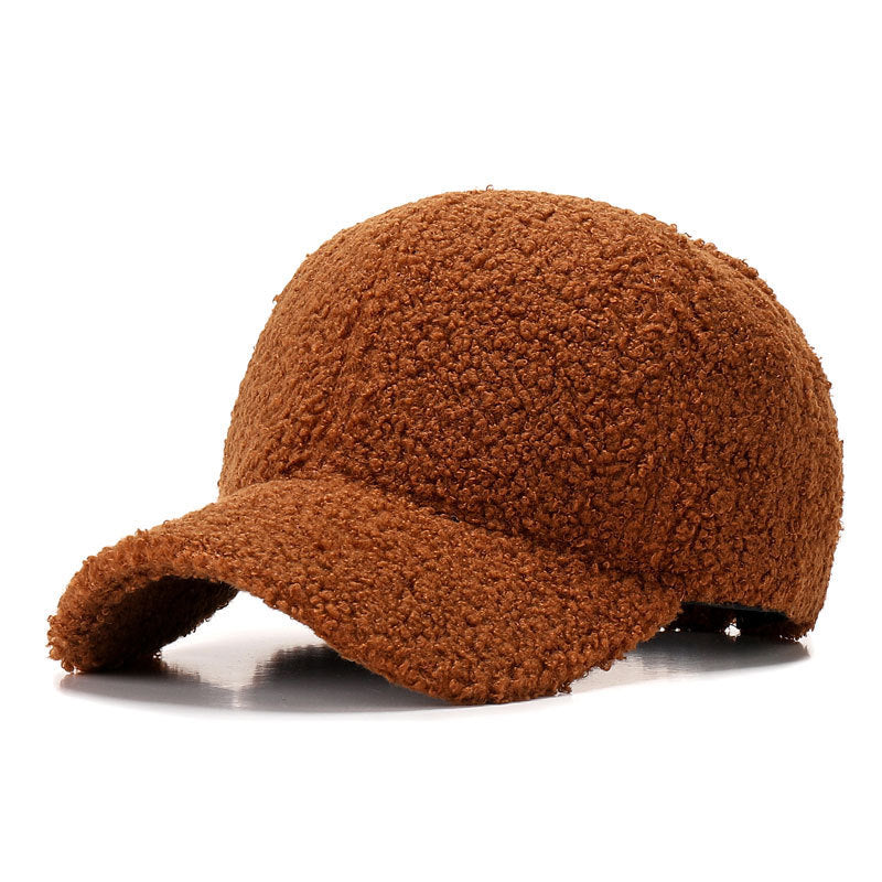 Sherpa Teddy Faux-Shearling Baseball Cap with Curved Brim and Adjustable Back Strap Stornfield