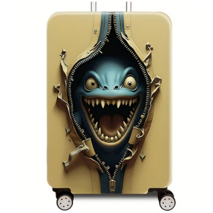 Women's Hard Shell Suitcase with Creative Monster Design Stornfield