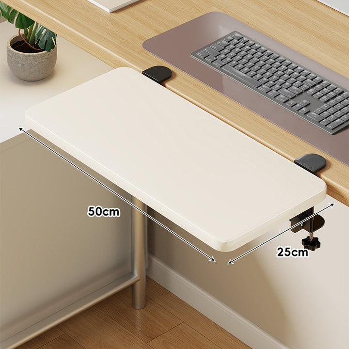 Under-Desk Sliding Keyboard Tray and Desk Extender with Smooth Glide Mount