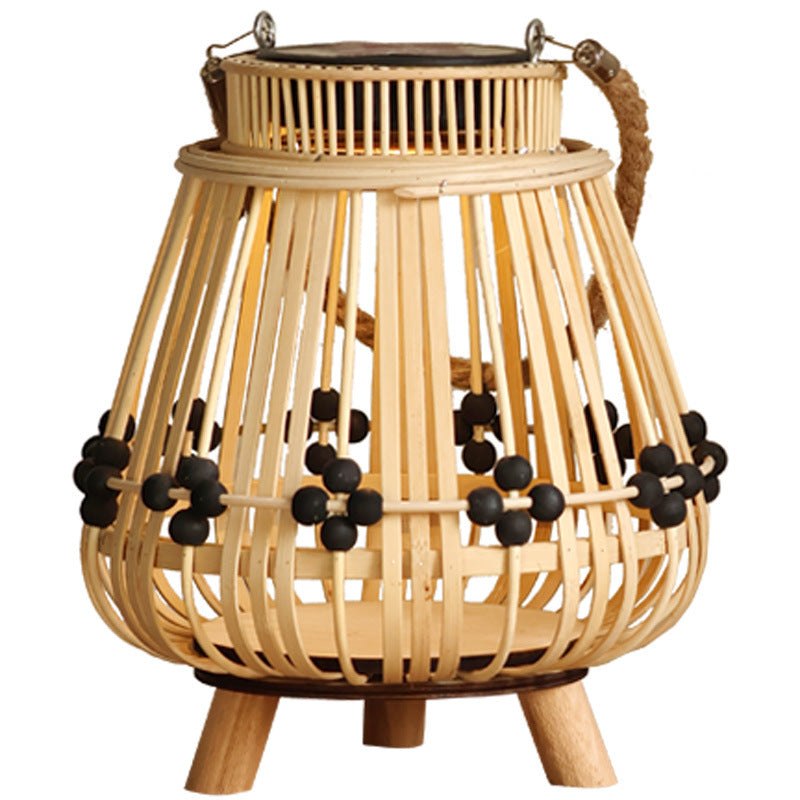 Decorative light source with natural rattan Stornfield