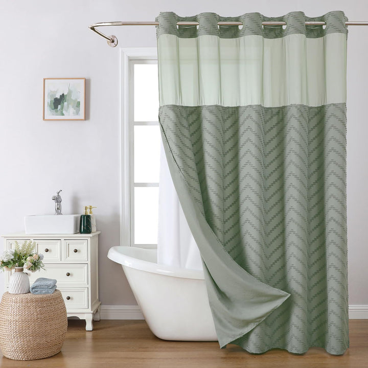 Luxury Textured Shower Curtain Stornfield