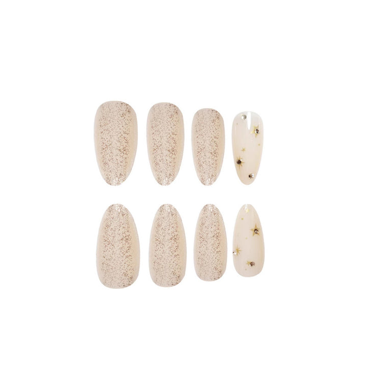 Glittering Almond-Shaped Press-On Nails Stornfield
