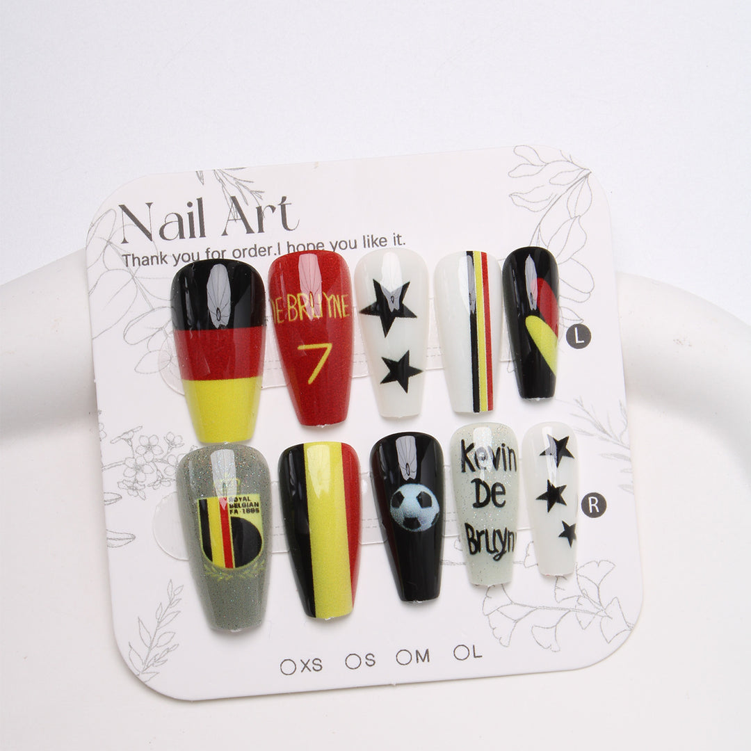 Sports-Themed Press-On Nail Art Stornfield