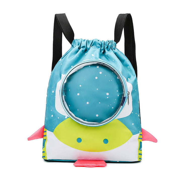 Cute Astronaut-Themed Drawstring Backpack
