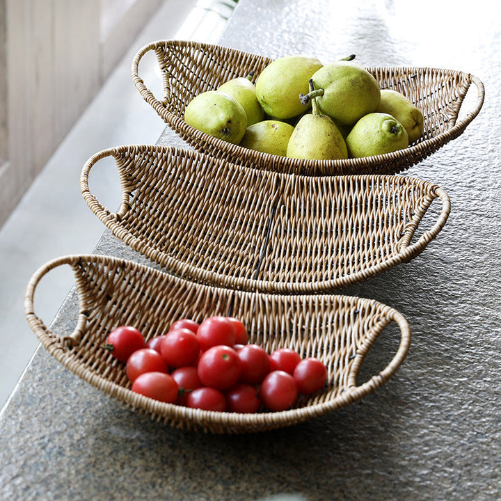 Decorative Handwoven Serving Tray Stornfield