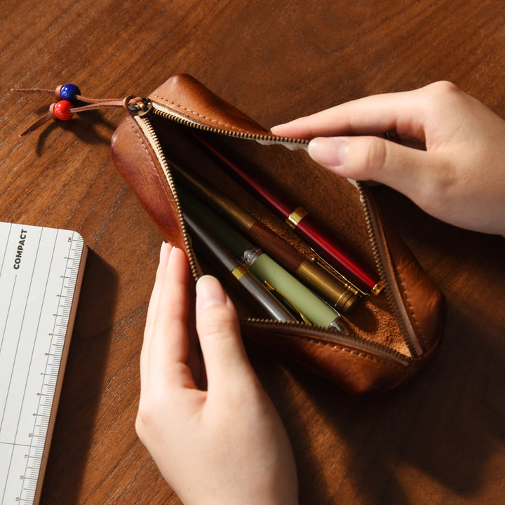 Premium Leather Pencil Case