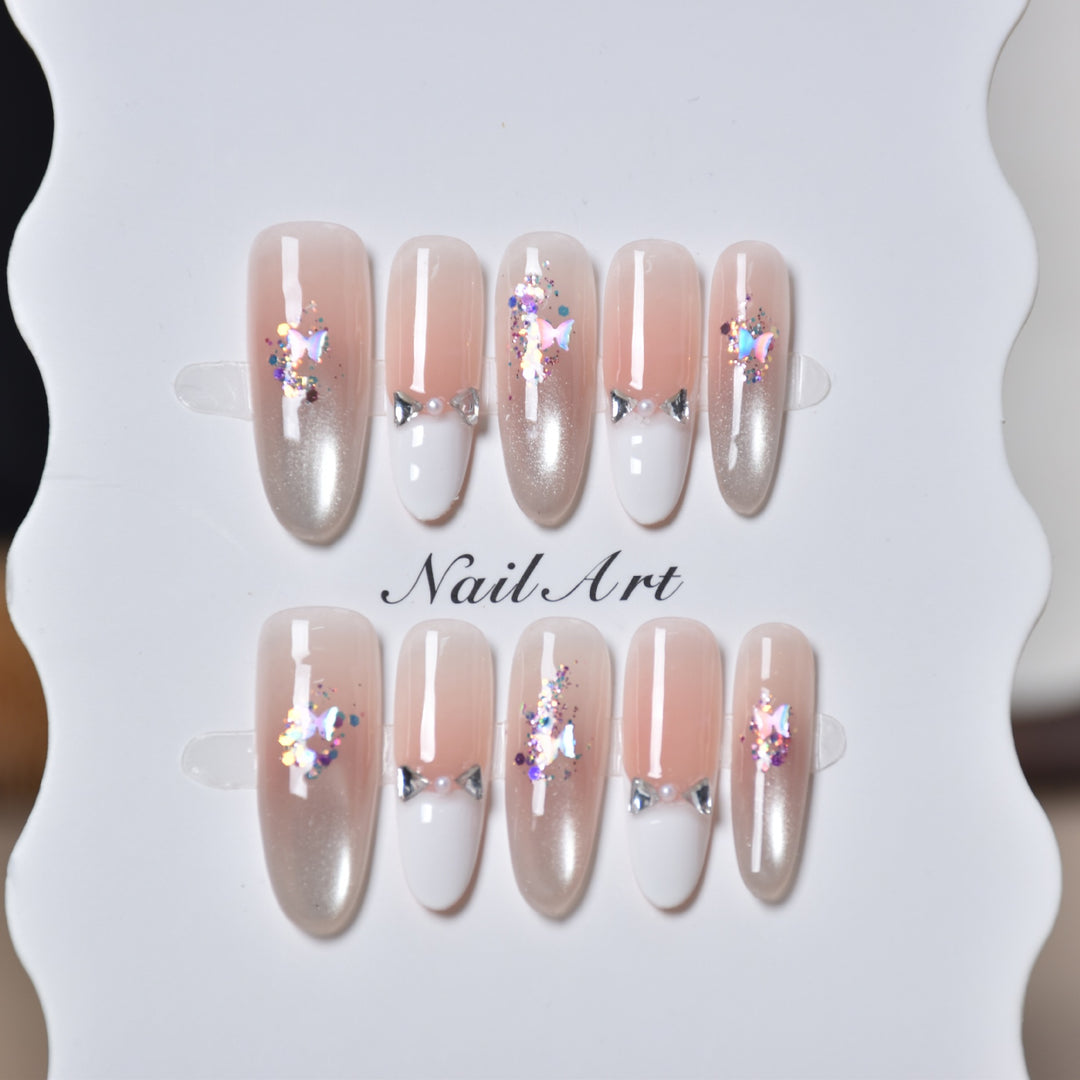 Decorative Stiletto Press-On Nails Stornfield